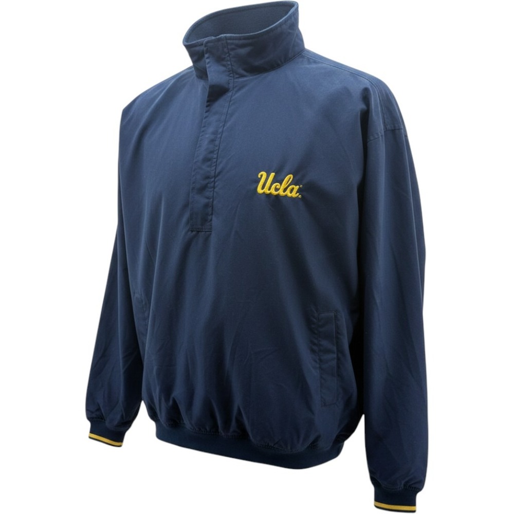 Campus Drive UCLA Bruins Navy Windbreaker Pullover Embroidered Vintage Mens XL